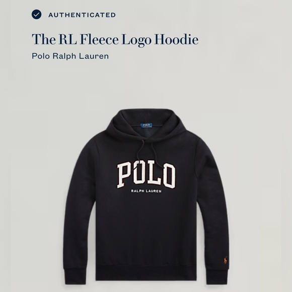NEW Polo Ralph Lauren Hoodie Black | Big POLO Logo | Unisex | NWT - Picture 3 of 8